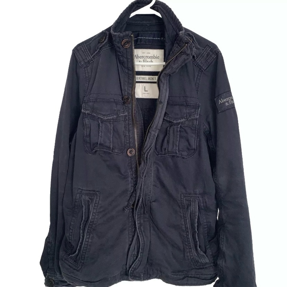 Vintage Abercrombie & Fitch Sentinel Jacket Distressed Military Coat 🚨